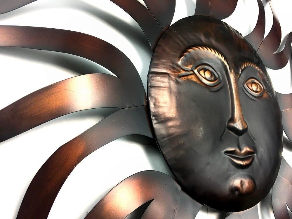 Modern Sun Metal Wall Decor Indoor Outdoor Sculpture