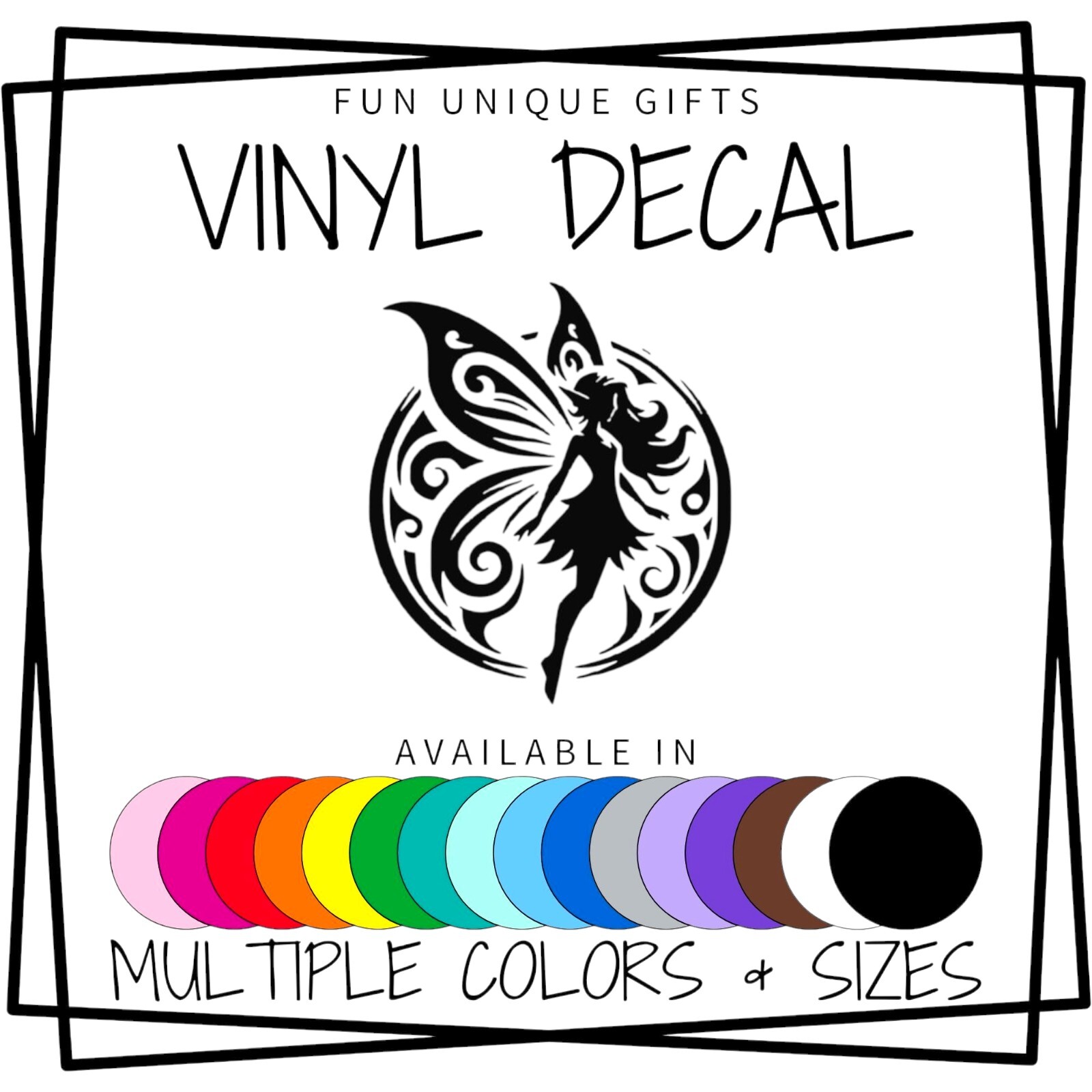 Fairy Vinyl Decal Sticker -Multiple Colors & Sizes- FREE SHIPPING
