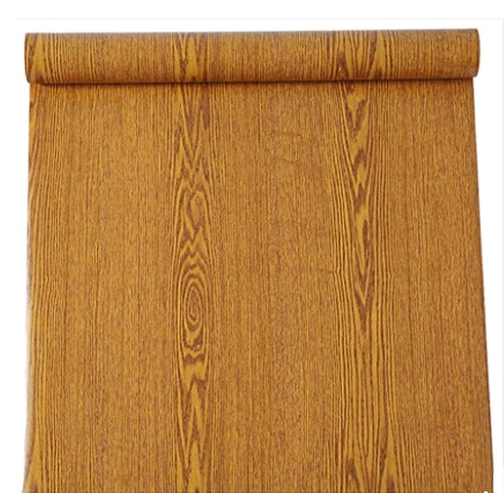 Yellow Oak Wood Grain Adhesive Wallpaper Counter Top Decorative Funitures Dre…