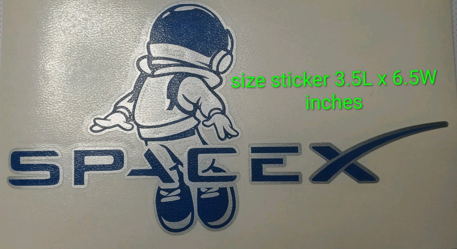 SpaceX With Astronaut Vinyl Decal Sticker 💯 Oracal Size3.5×6.5 Inch New