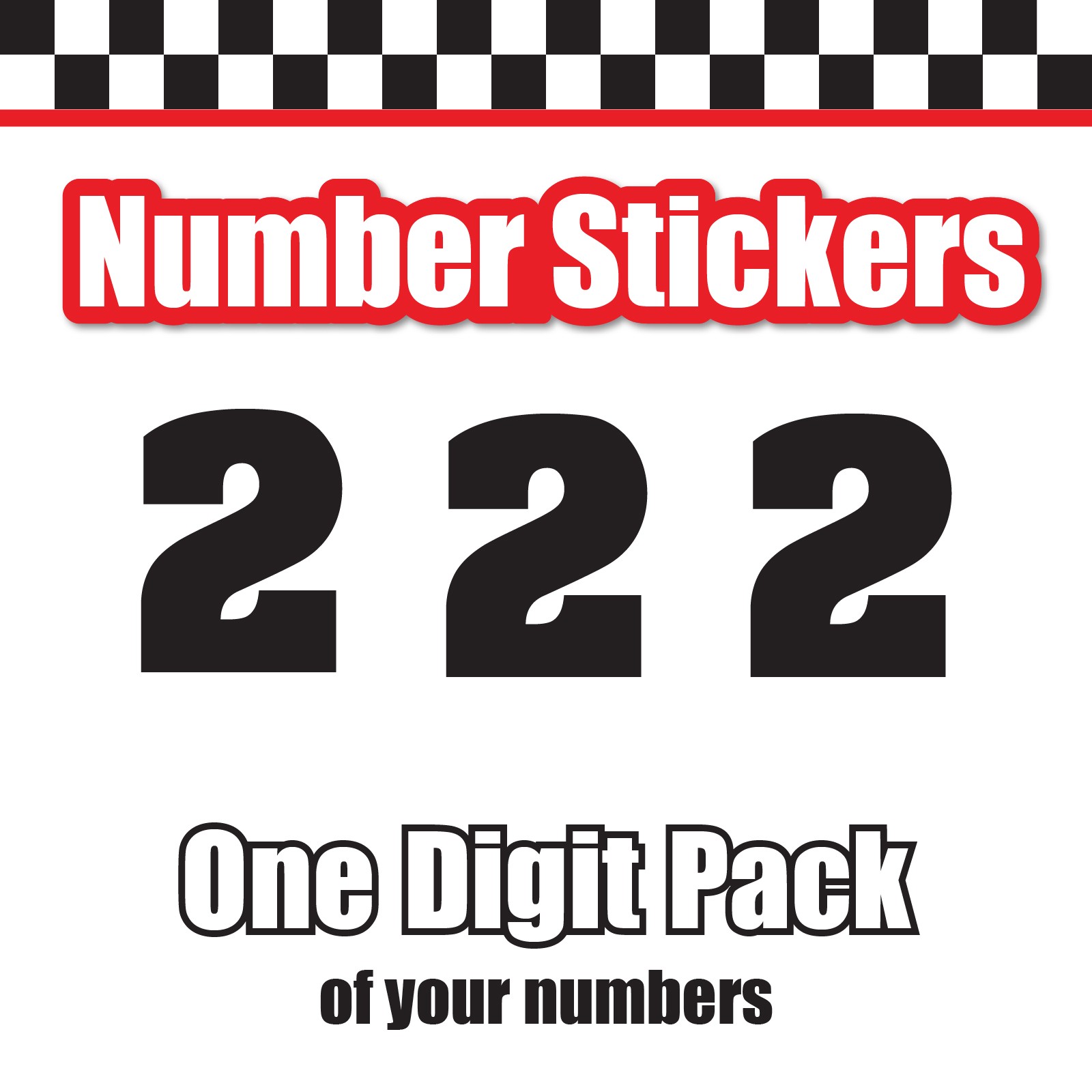 3x 3 Digit Custom Single Number Stickers Decal Locker Door Mailbox Aardvar