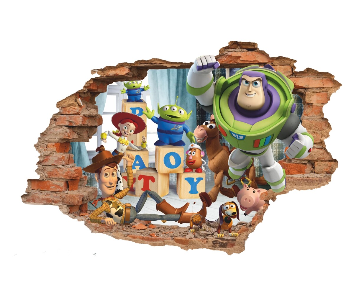 Toys 3D Wall Decal, Wall Sticker, Woody, Andy, Buzz Lightyear, Decor
