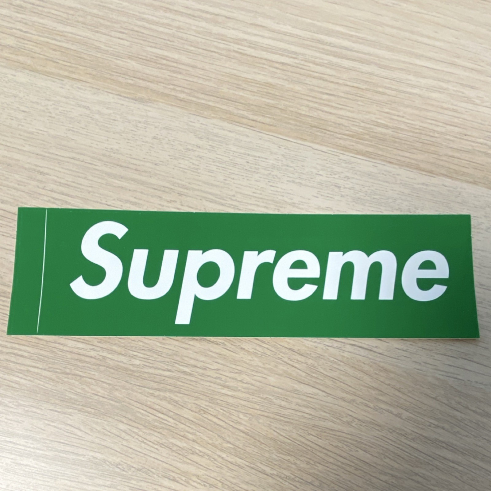 Supreme Green Box Logo Sticker Rectangle 100% Authentic