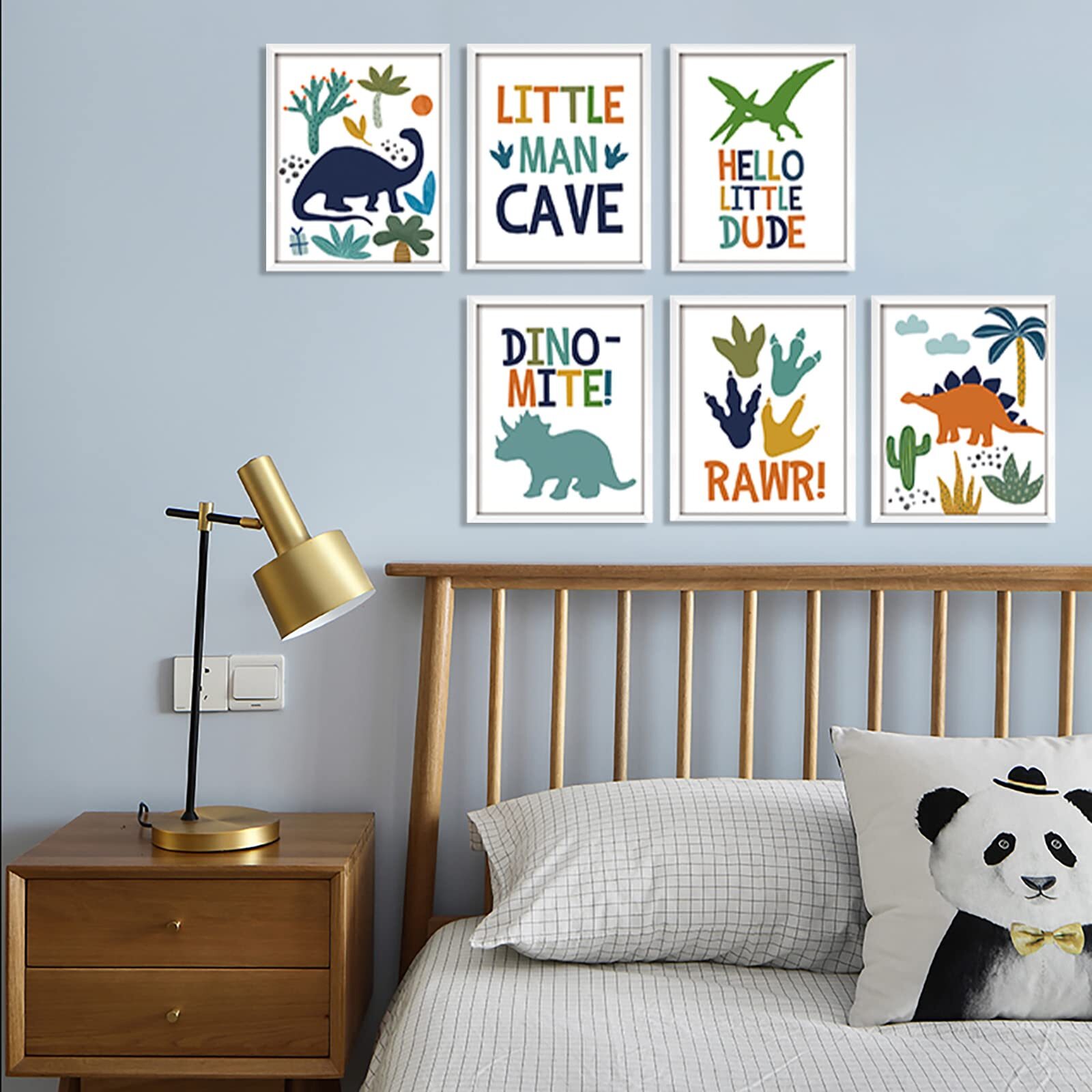 6 Pack 8×10 Inch Framed Nursery Wall Art Decor with White Picture Frames and …