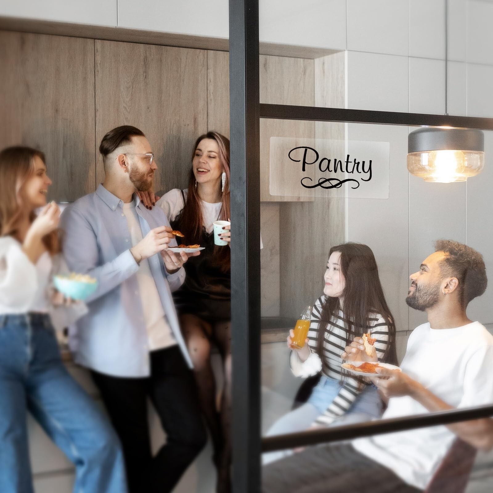 Pantry Room Sticker 10 × 5 Inches Vinyl Self-Adhesive Wall Art Decal Trendy
