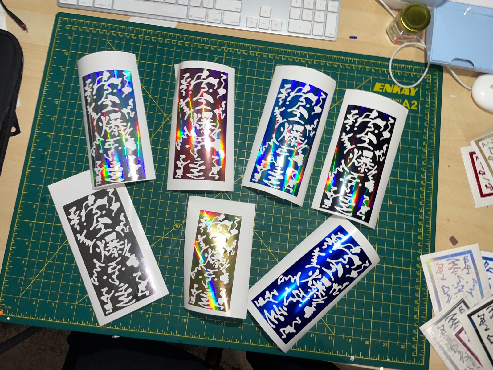 Reflective + Anime Explosive Tags Paperbomb Car Decal STYLE 2, 55+ colors