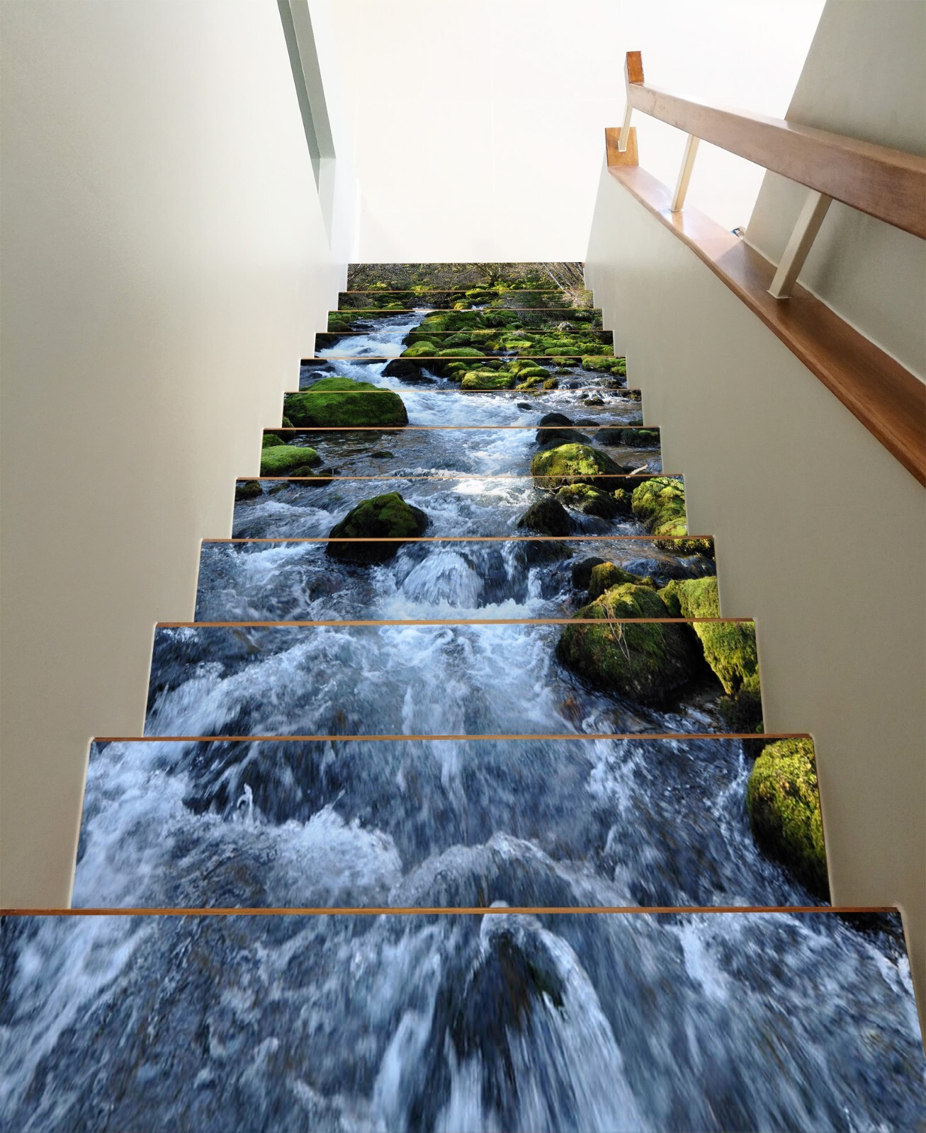 3D Stone Moss U827 Stair Risers Decoration Photo Mural Decal Wallpaper Romy