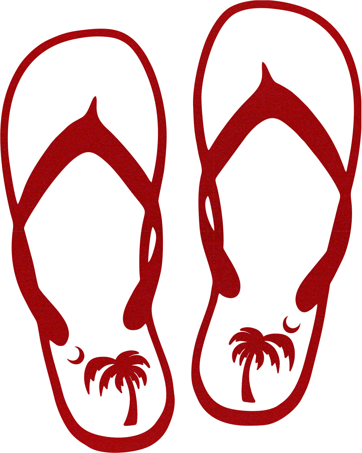 Flip Flops Vinyl Art Decal Sticker Car Truck RV Door Window Wall Laptop Tablet