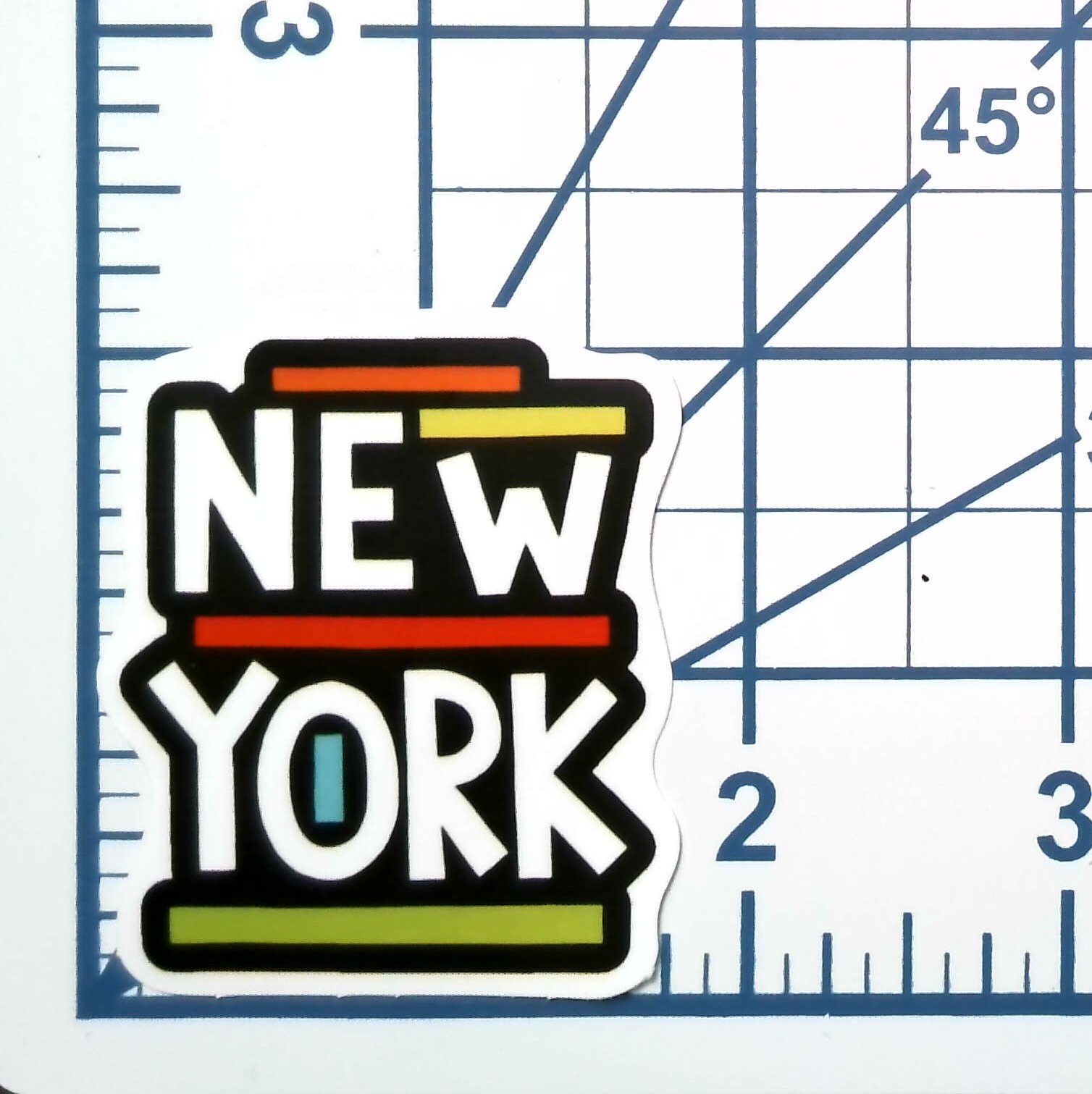 New York Pop Art Sticker Die Cut Colorful Decal Scrapbooking Journal Laptop