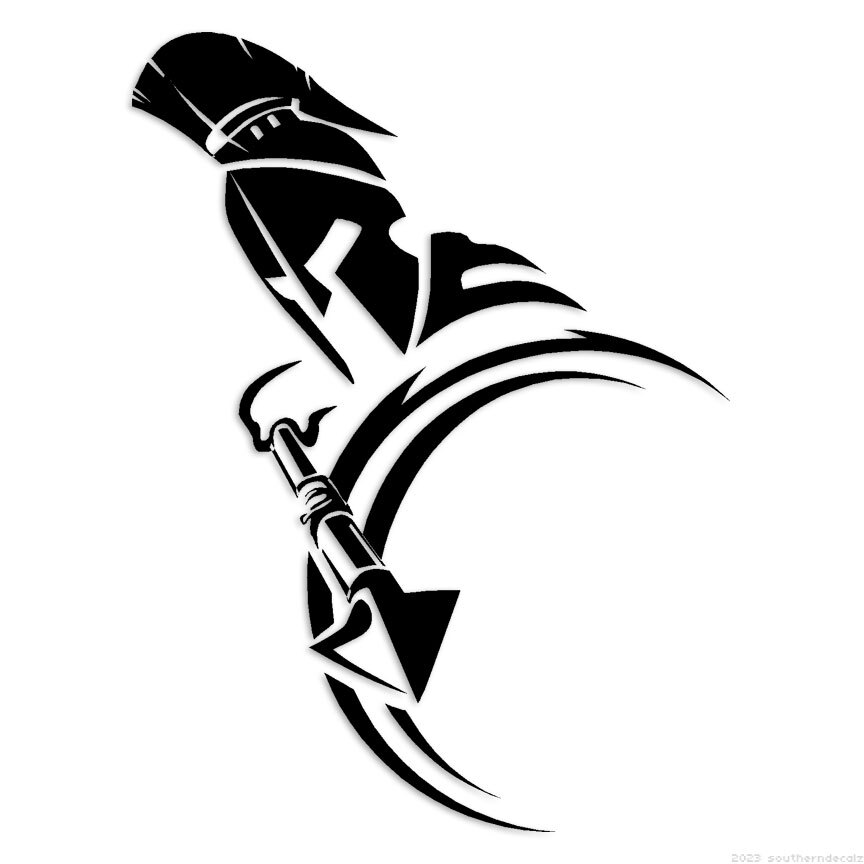 Spartan Warrior – Decal Sticker – Multiple Colors & Sizes – ebn7149