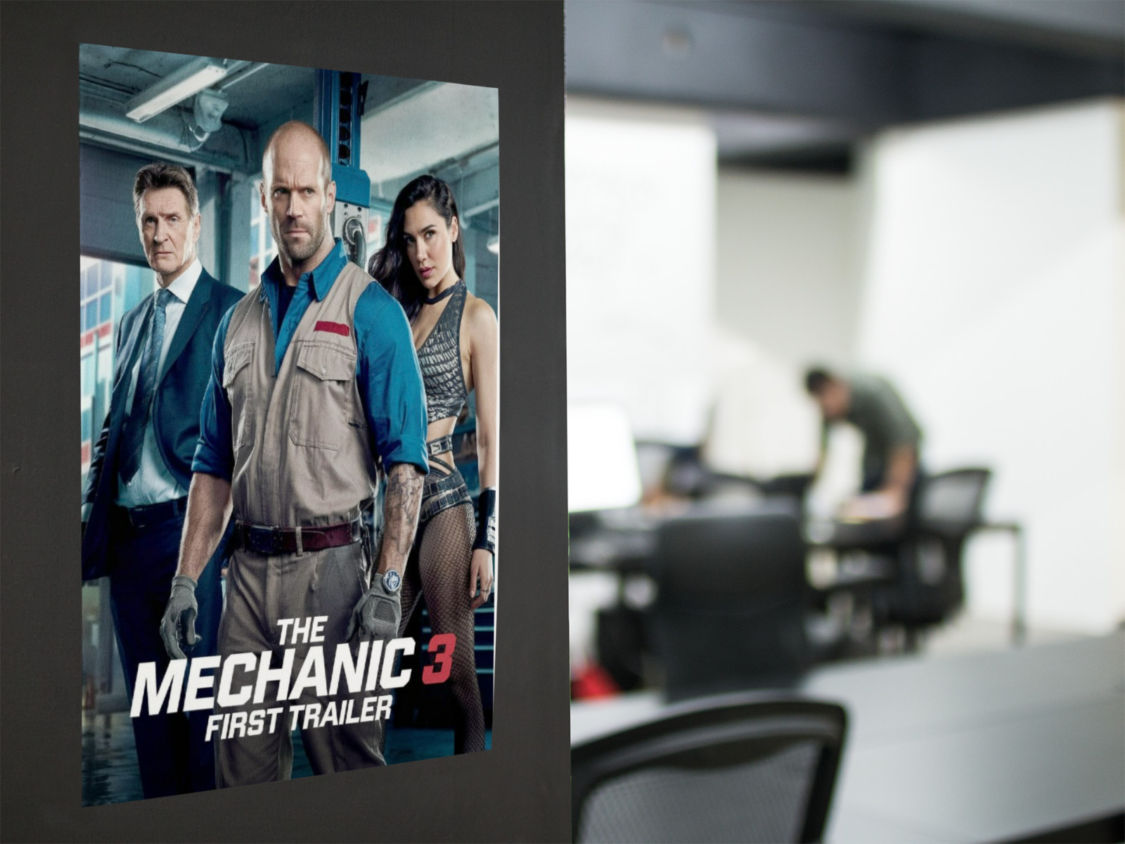 Action Mechanic Movie Style Wall Vinyl Decal Poster Print Removable Adhesive