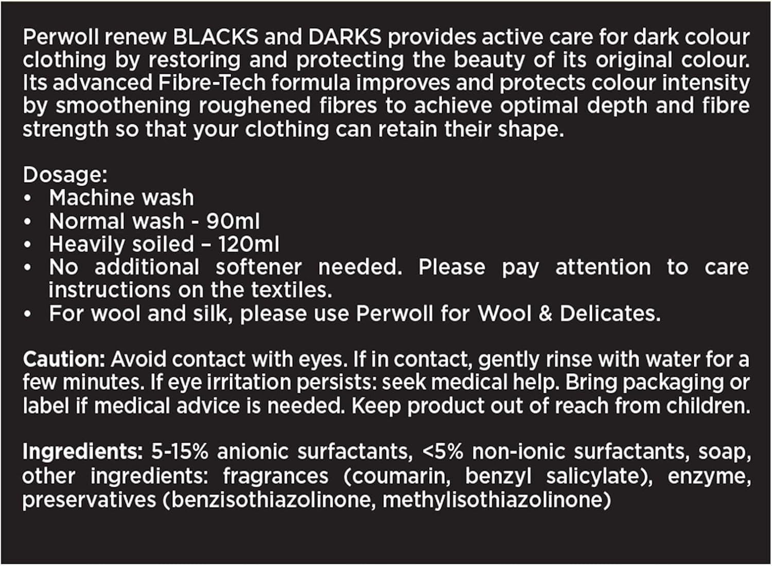 Liquid Detergent Renew Repair Black Darks 24 Loads 1.4L Perwoll