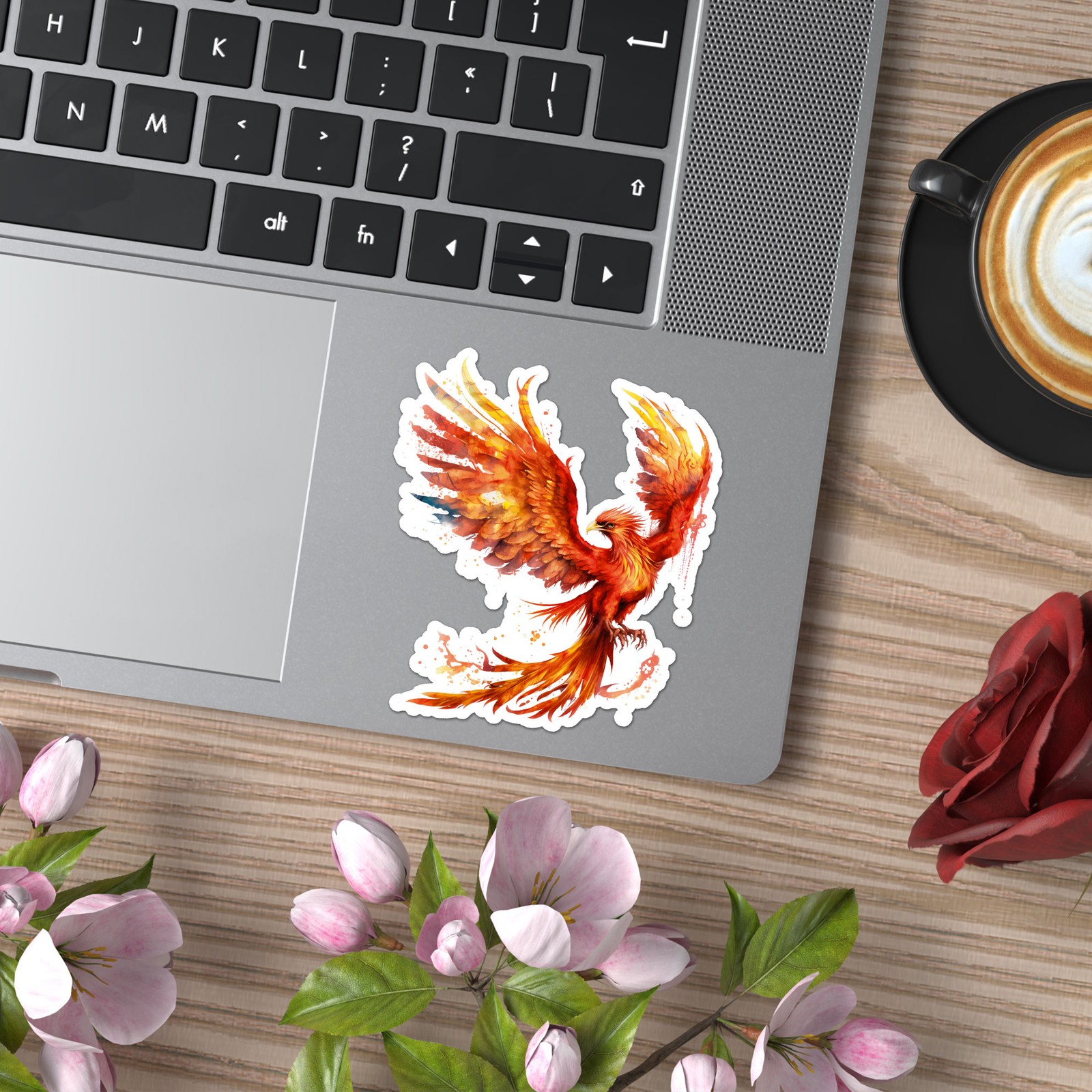 Phoenix Fire Flames – Vinyl Decal Sticker – Car Window Laptop – ebn9328