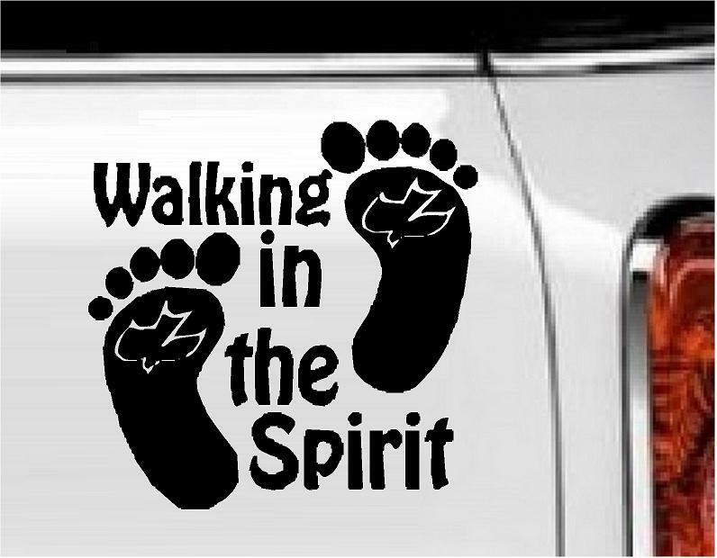 Walking in the Spirit Vinyl Decal Home Décor 6" x 6"