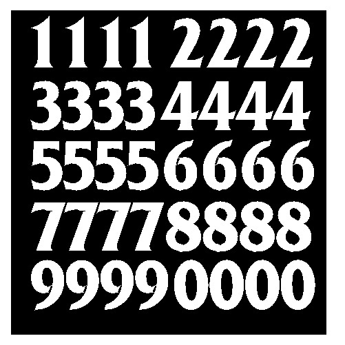 Lot of 40 White or Black Vinyl Mailbox, Tool Box,Locker Numbers Decal [Fritz]