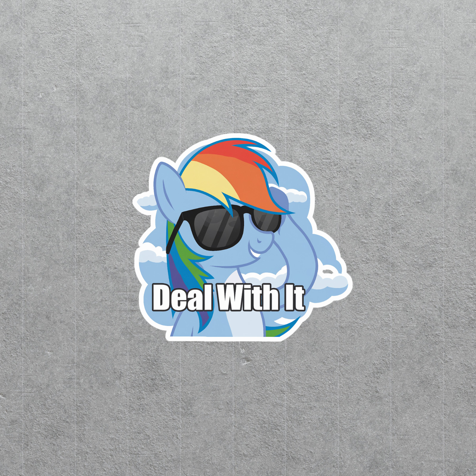 Rainbow Dash Deal With It My Little Pony Sticker Decal #4651