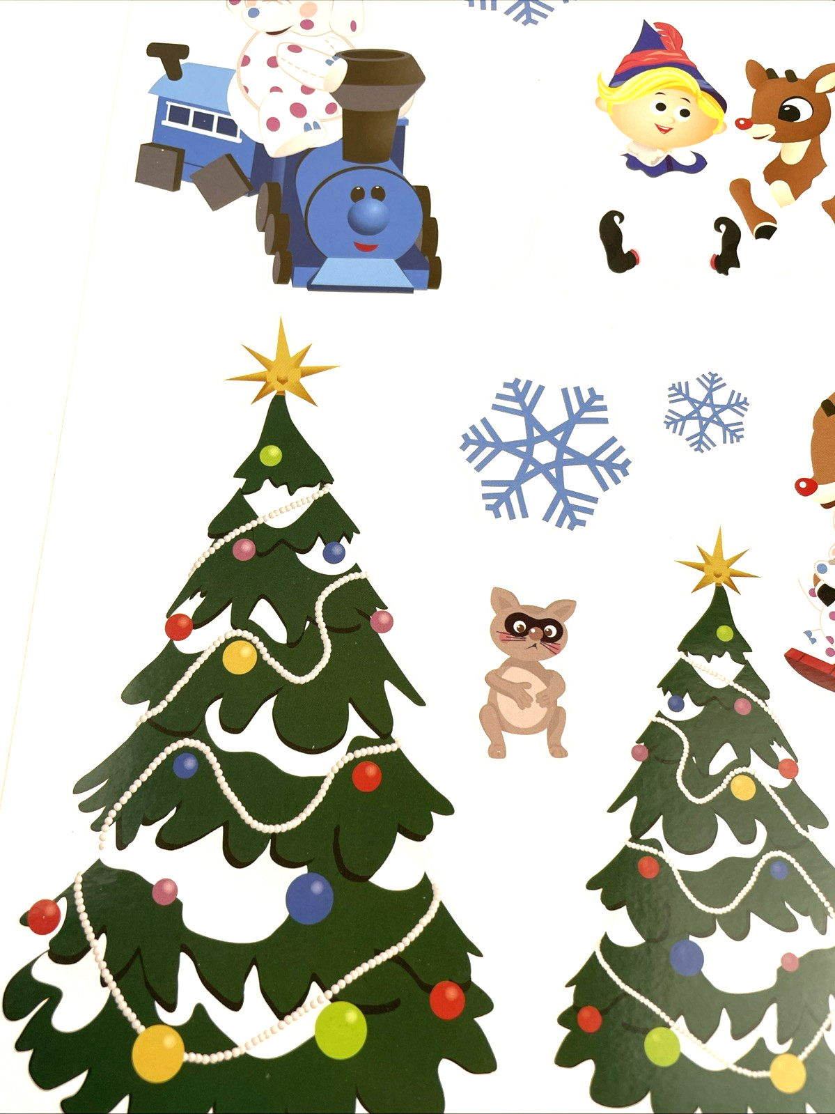 Rudolph the Red Nosed Reindeer Lrg 23 Sticker Scene 17”x 11” Set Of 12 NEW