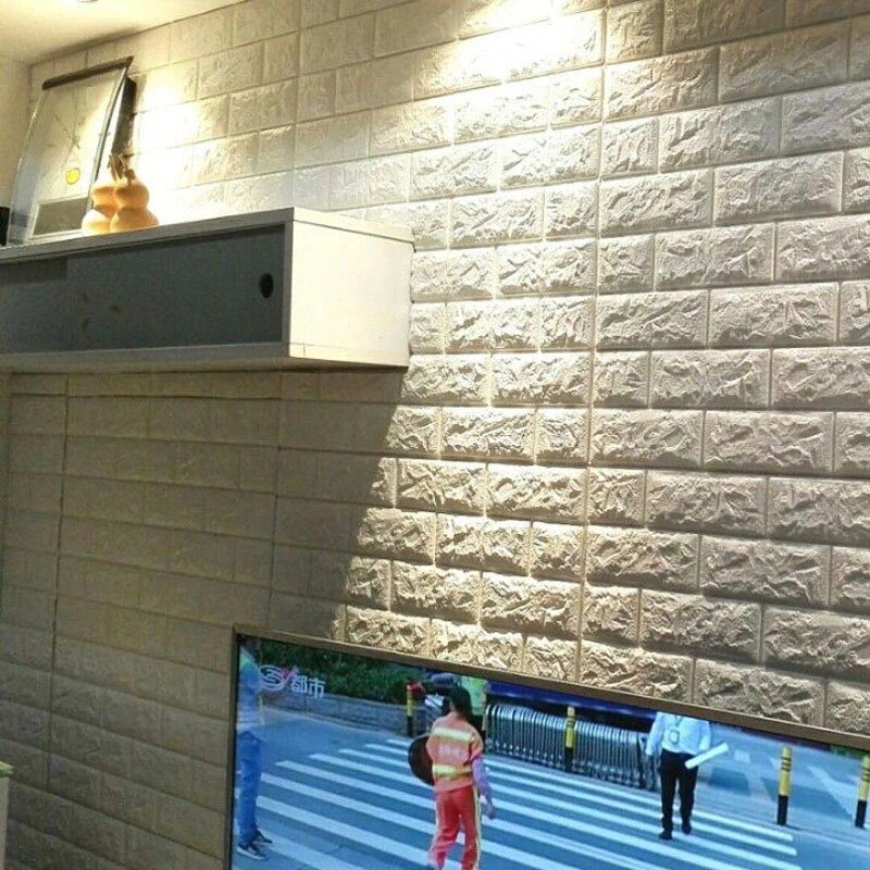 10pcs 3D Imitation Brick Home Wall Sticker Waterproof Self Adhesive Wallpaper