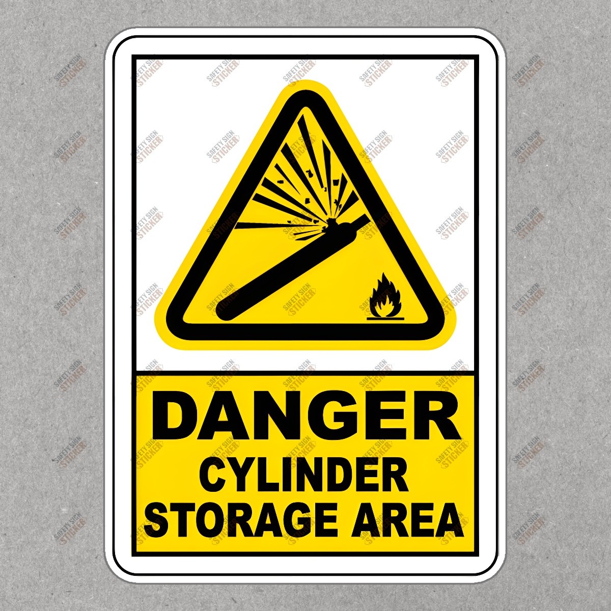 Danger Cylinder Storage Area Safety Sign Sticker OSHA Compliant #173436
