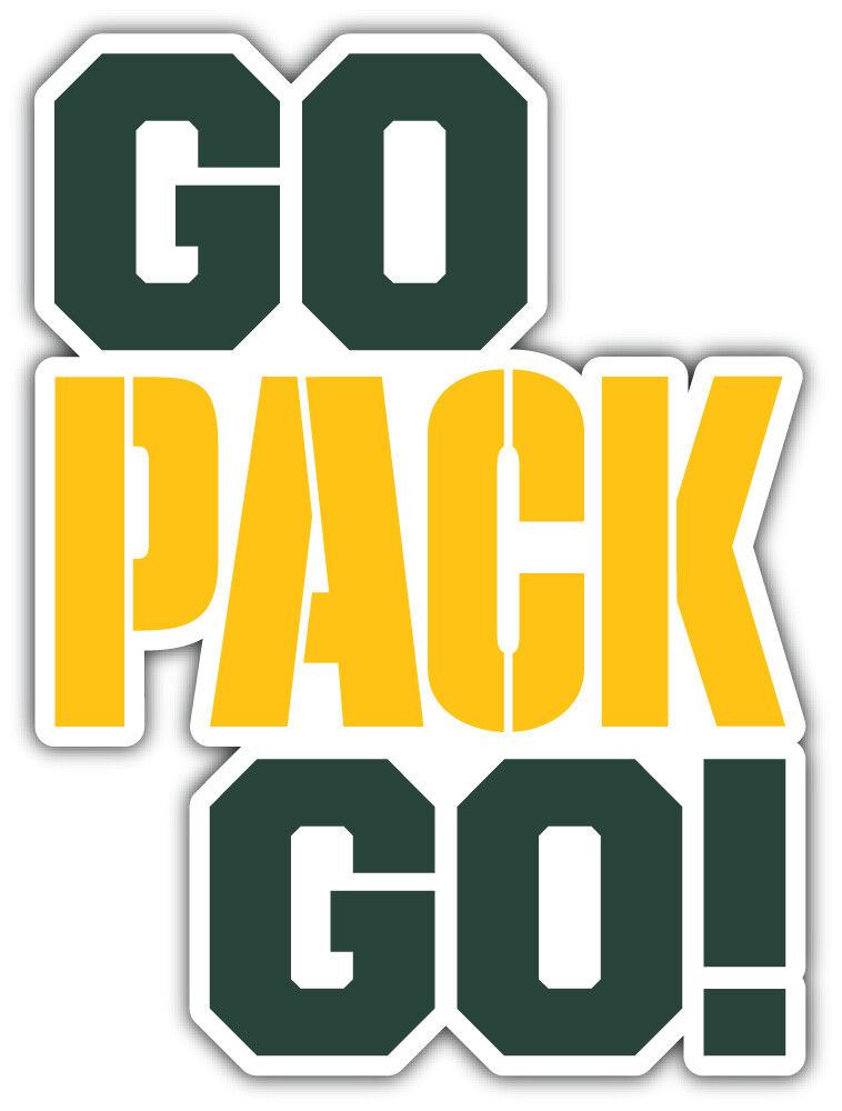 Green Bay Packers Go NFL Sport Car Bumper Sticker Decal "SIZES"