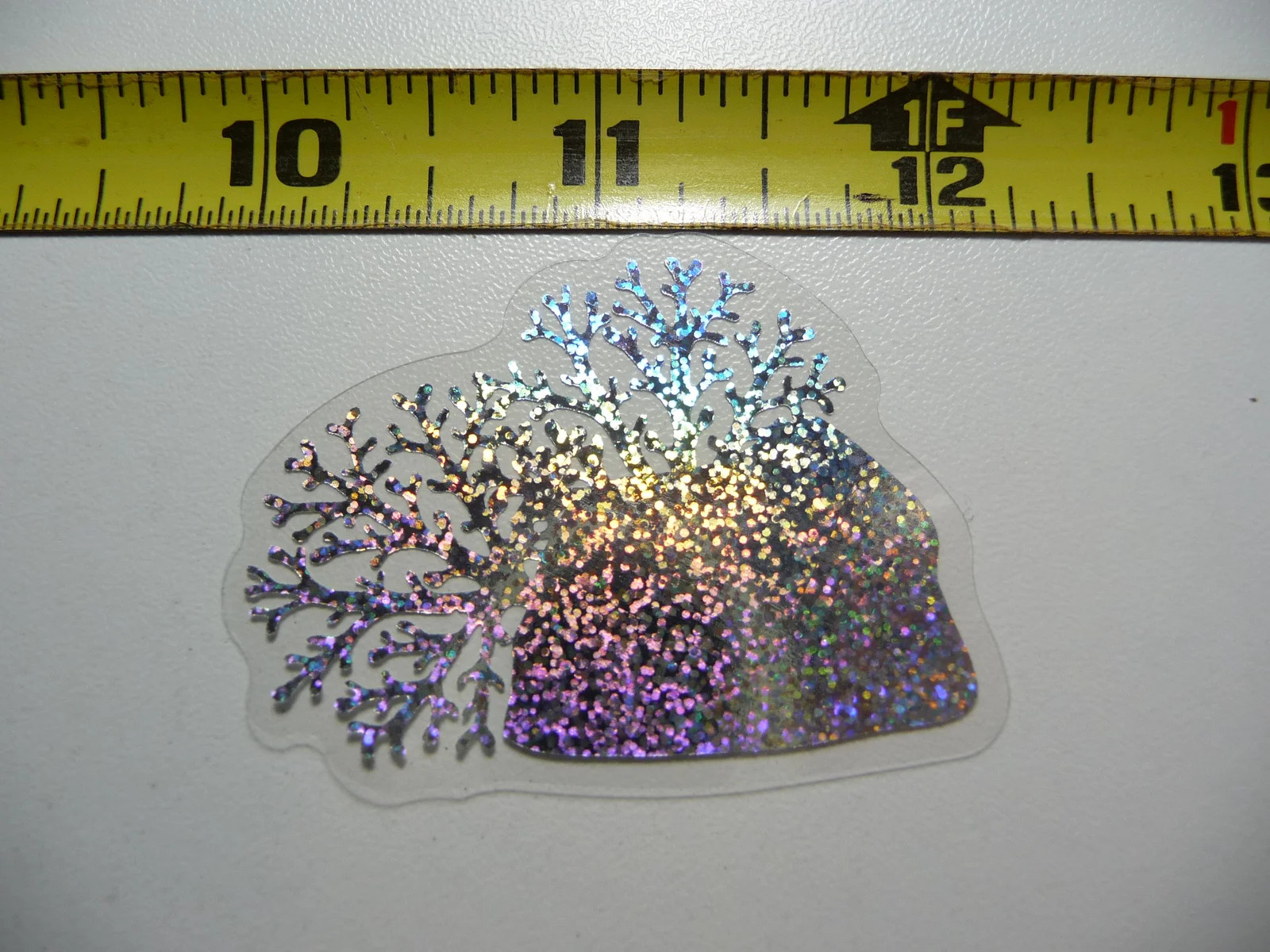 HOLOGRAPHIC FINE CORAL SMALL STICKER DECAL OCEAN SEA LIFE SPARKLE FUNNY