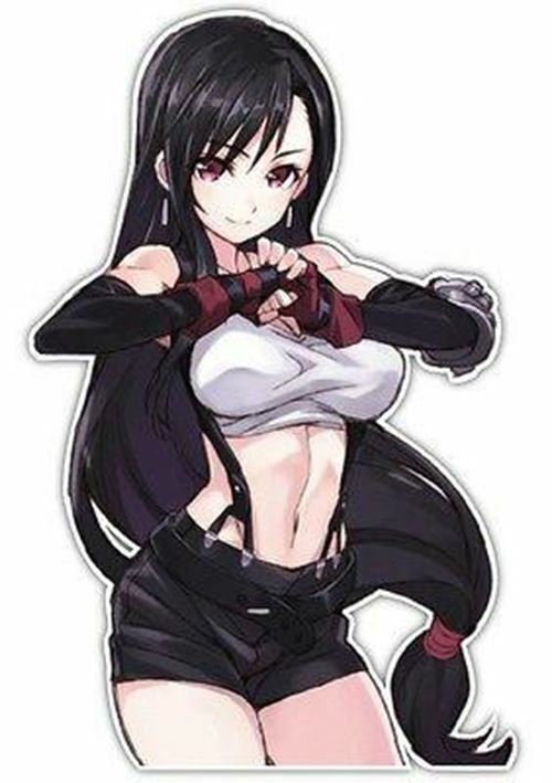 Final Fantasy Tifa Lockhart Anime Car Window Decal Sticker 005