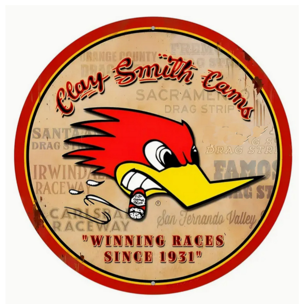 Plymouth Road Runner Sign Sticker "Clay Smith Cams" Car Classic 4 Sizes