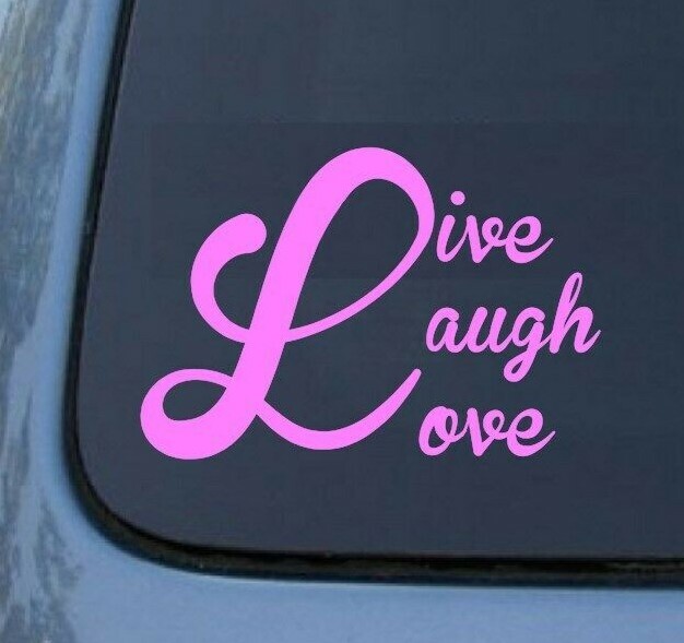 Live Laugh Love Car Vinyl STICKER DECAL