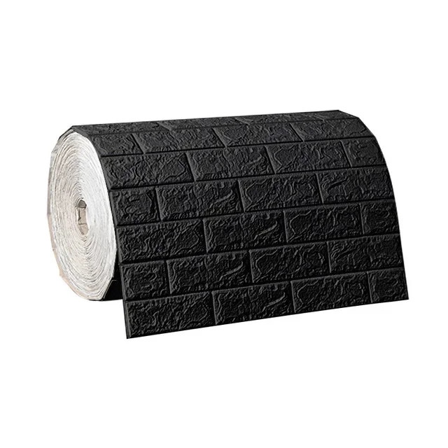 3D Soft Foam Brick Wallpaper Roll Self Adhesive Waterproof Wall Stickers 70x200c