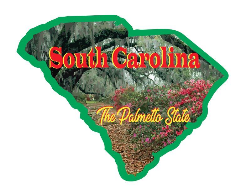 South Carolina Sticker Decal R7075 YOU CHOOSE SIZE
