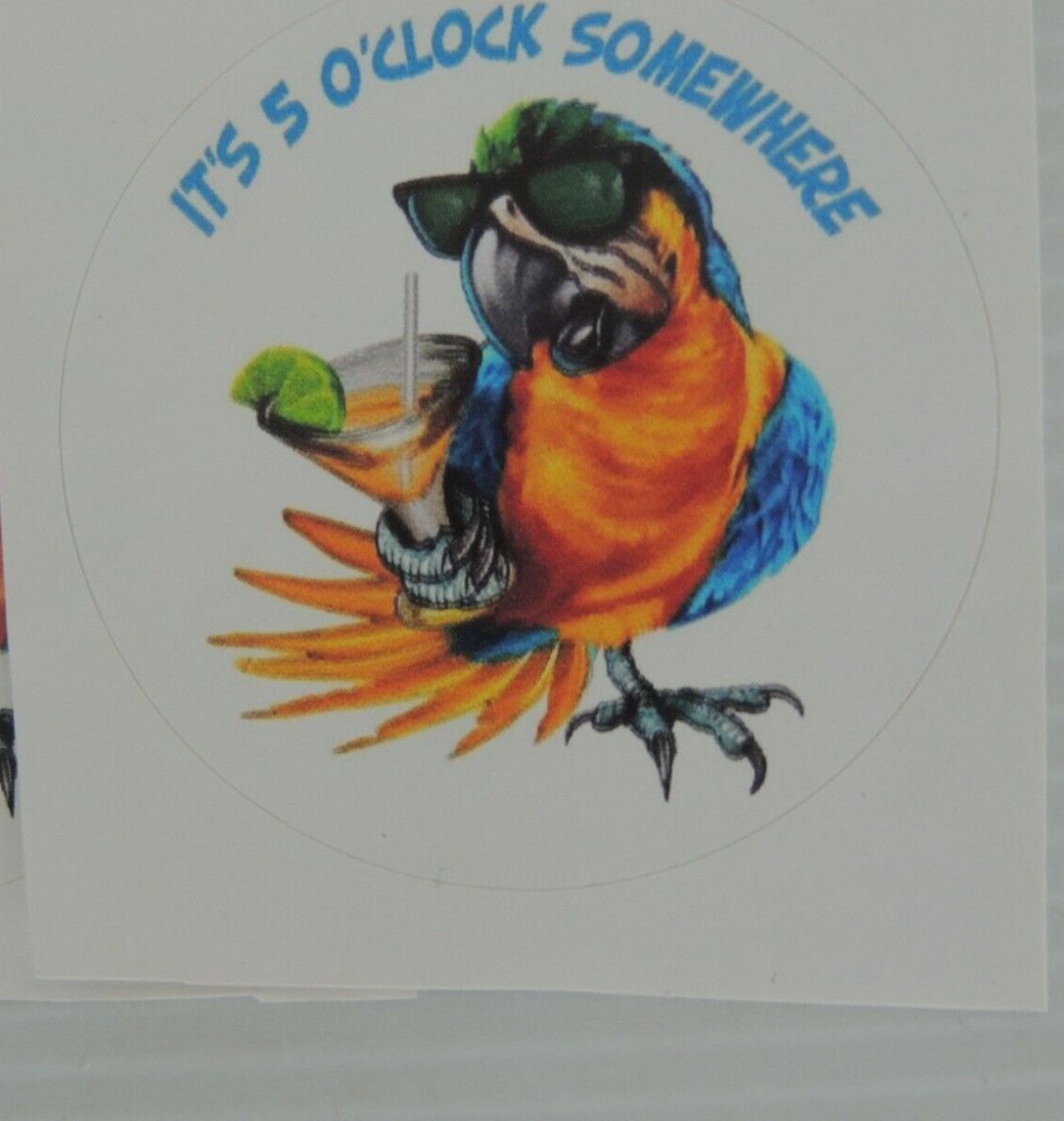 It's 5 O'clock Somewhere Sticker Decal Bumper Sticker 6 PC Round each 2 3/4 in