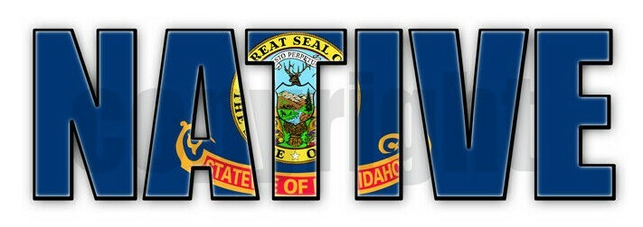 Idaho Native Flag Stickers Flag Decals Idaho Flag Stickers Born in Idaho