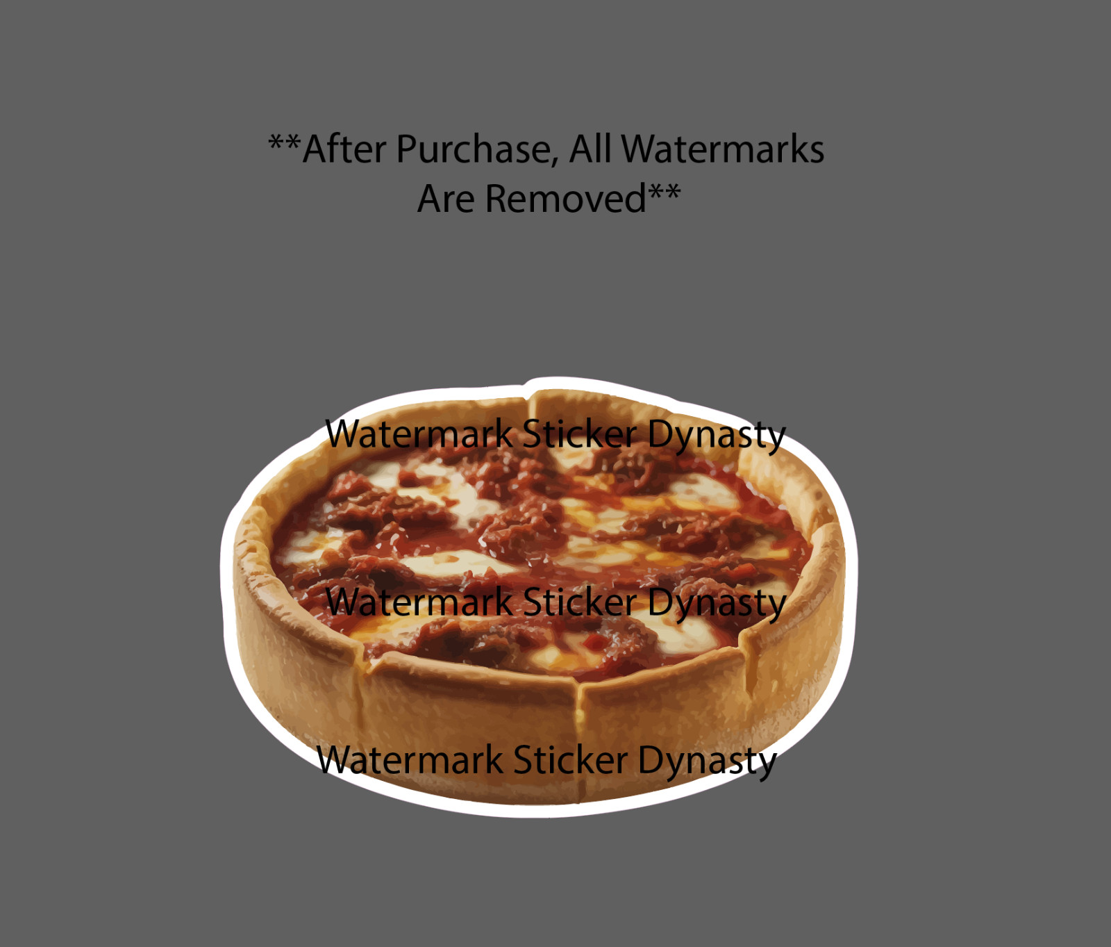 Chicago Pizza Sticker Waterproof Decal Food Deep Dish Travel Gift NEW