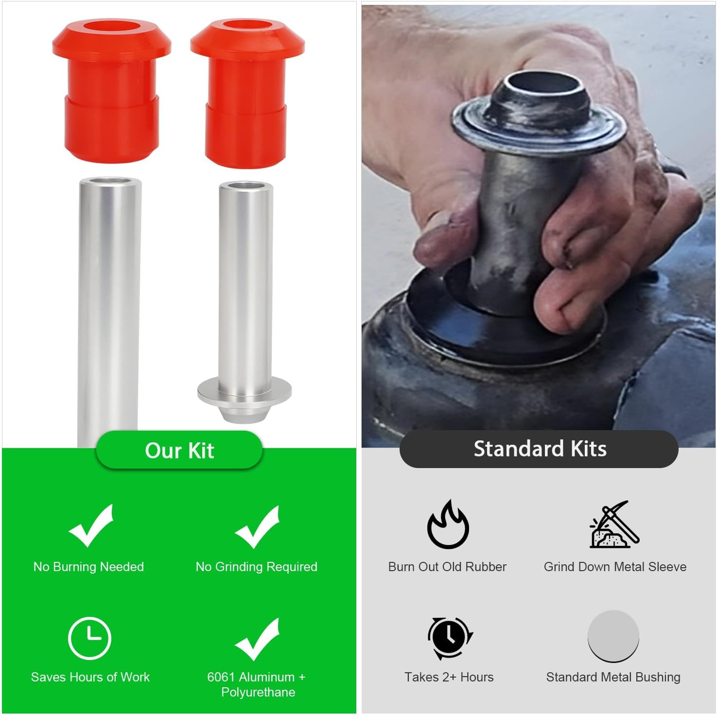 8PCS Front Subframe Bushing Upgrade Kit – More Durable Engine Cradle Front Subfr