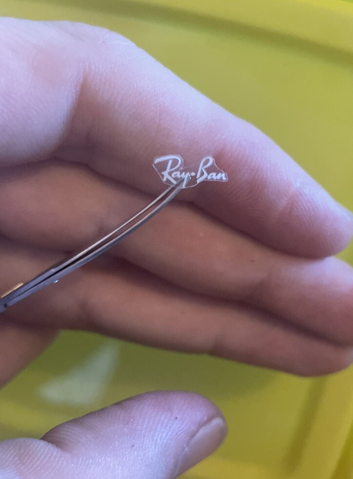 Ray Ban SMALL TRANSPARENT Sticker – Qty1 – (Tracked delivery – UK Only)