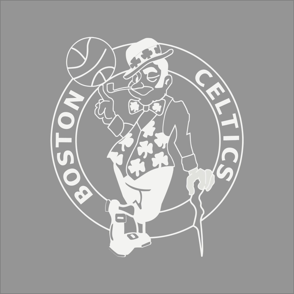 Boston Celtics NBA Team Logo 1 Color Vinyl Decal Car Window Wall