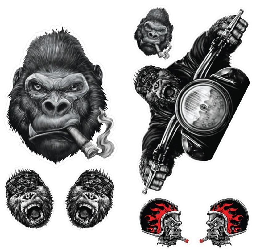 NEW LETHAL THREAT GORILLA SERIES 7-PACK VINYL DECALS STICKERS SB37730