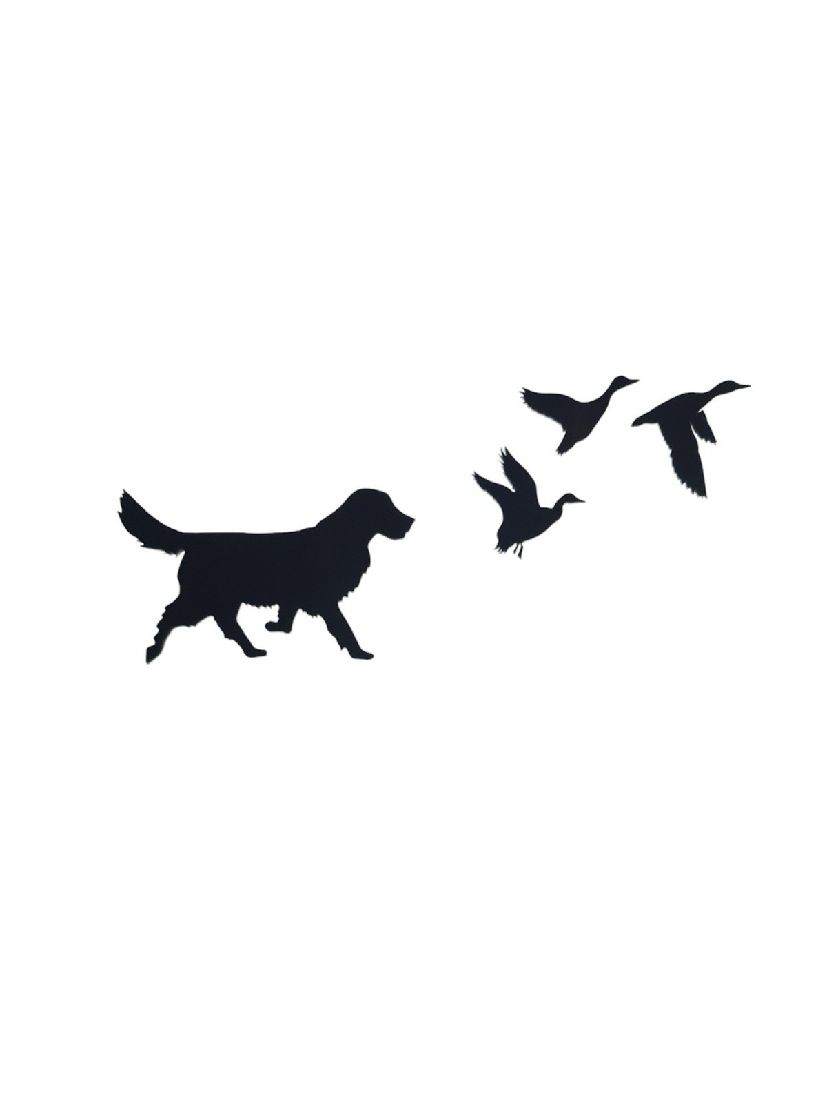 Golden retriever + 3 ducks Decal for car Windows Laptops most Smooth Surfaces