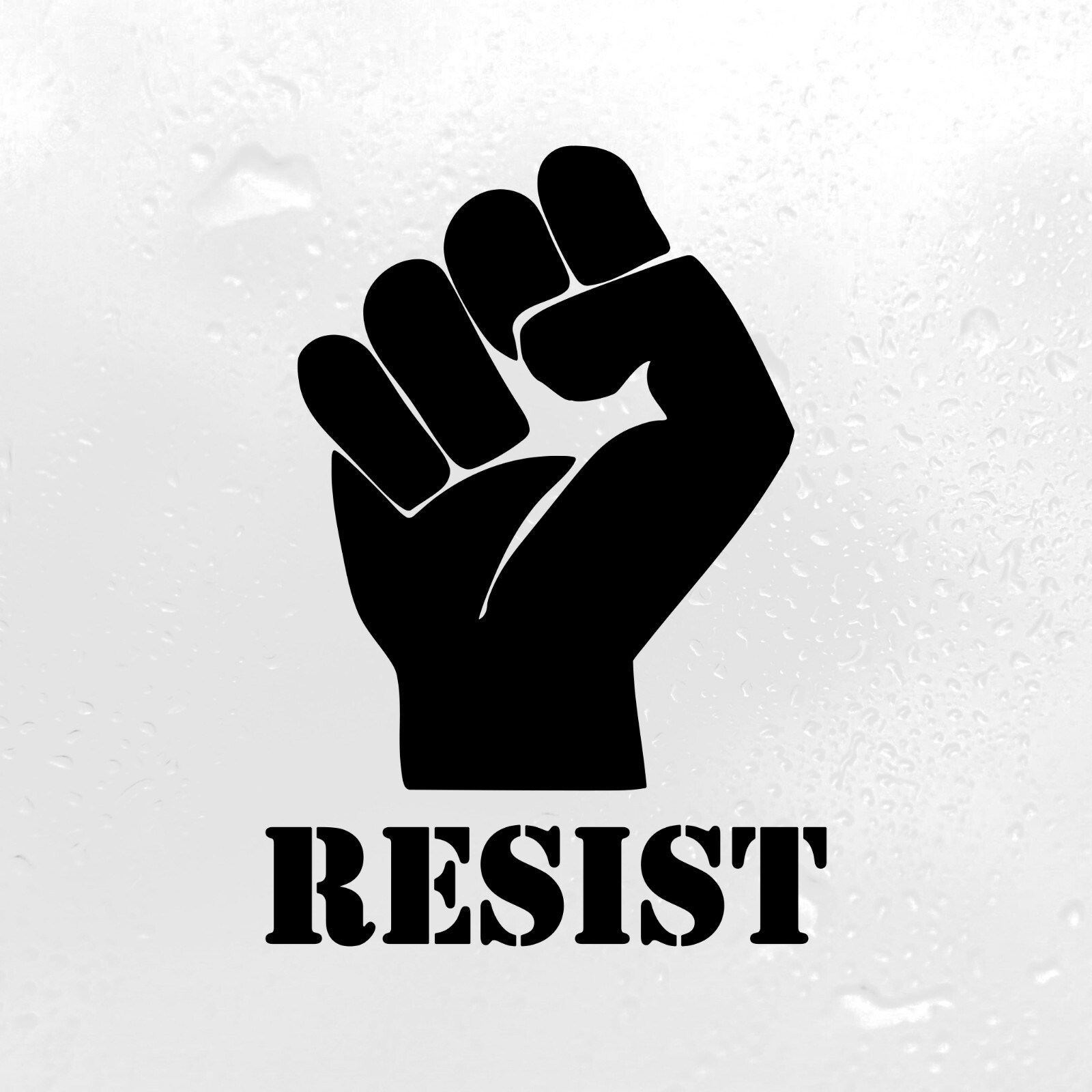 Resist with Protest Fist Vinyl Decal | Solidarity Resistance | Die Cut Decal