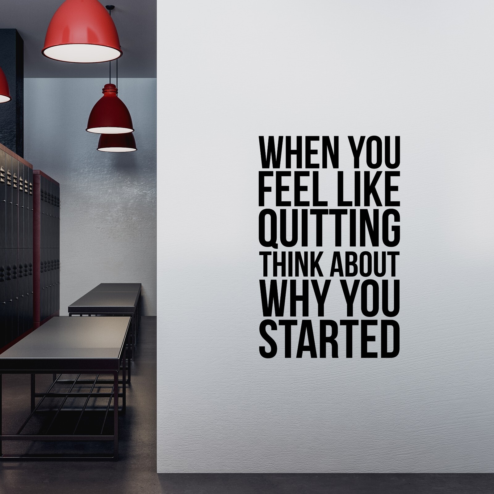 When You Feel Like Quitting Motivational Wall Decal Sticker Quote Vinyl Art