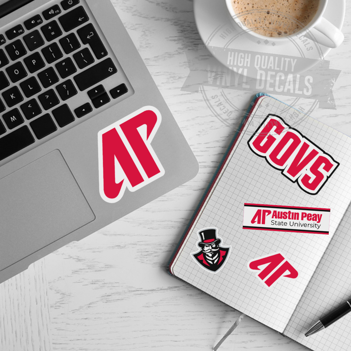 Austin Peay State University NCAA Govs A4 Printed Vinyl HQ Decal Sticker Kit New