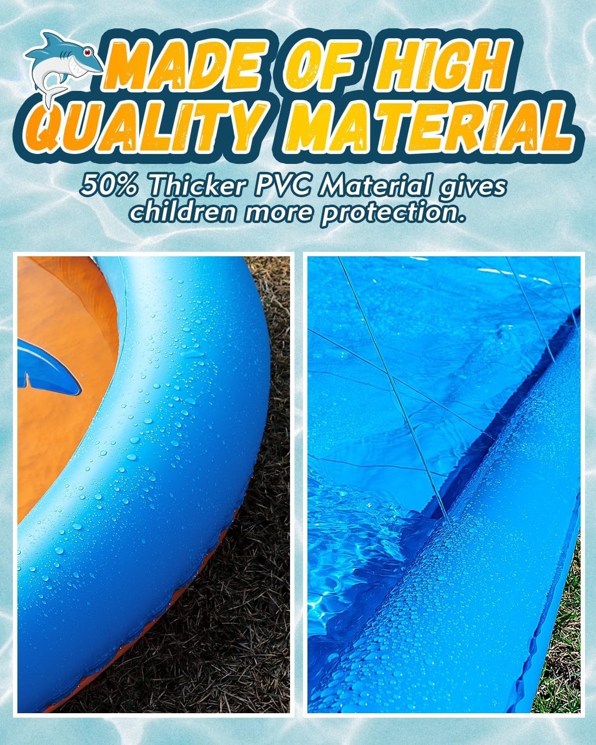 Slip and Water Slide, 32FT Lawn Slip N Waterslide for Kids Adults, Backyard Summ