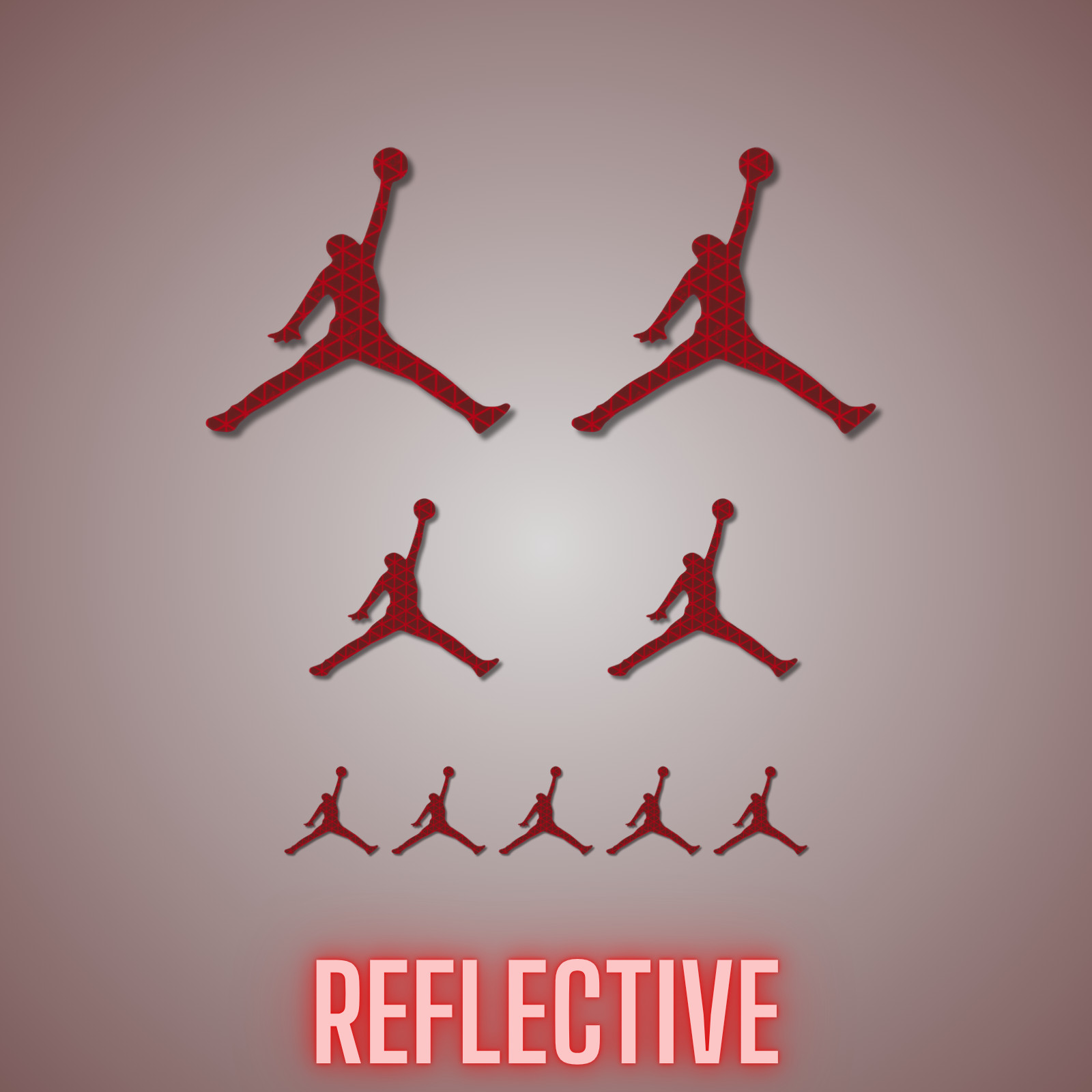 Nike Air Jordan Jumpman Logo Reflective Decals Reflector Stickers Pack
