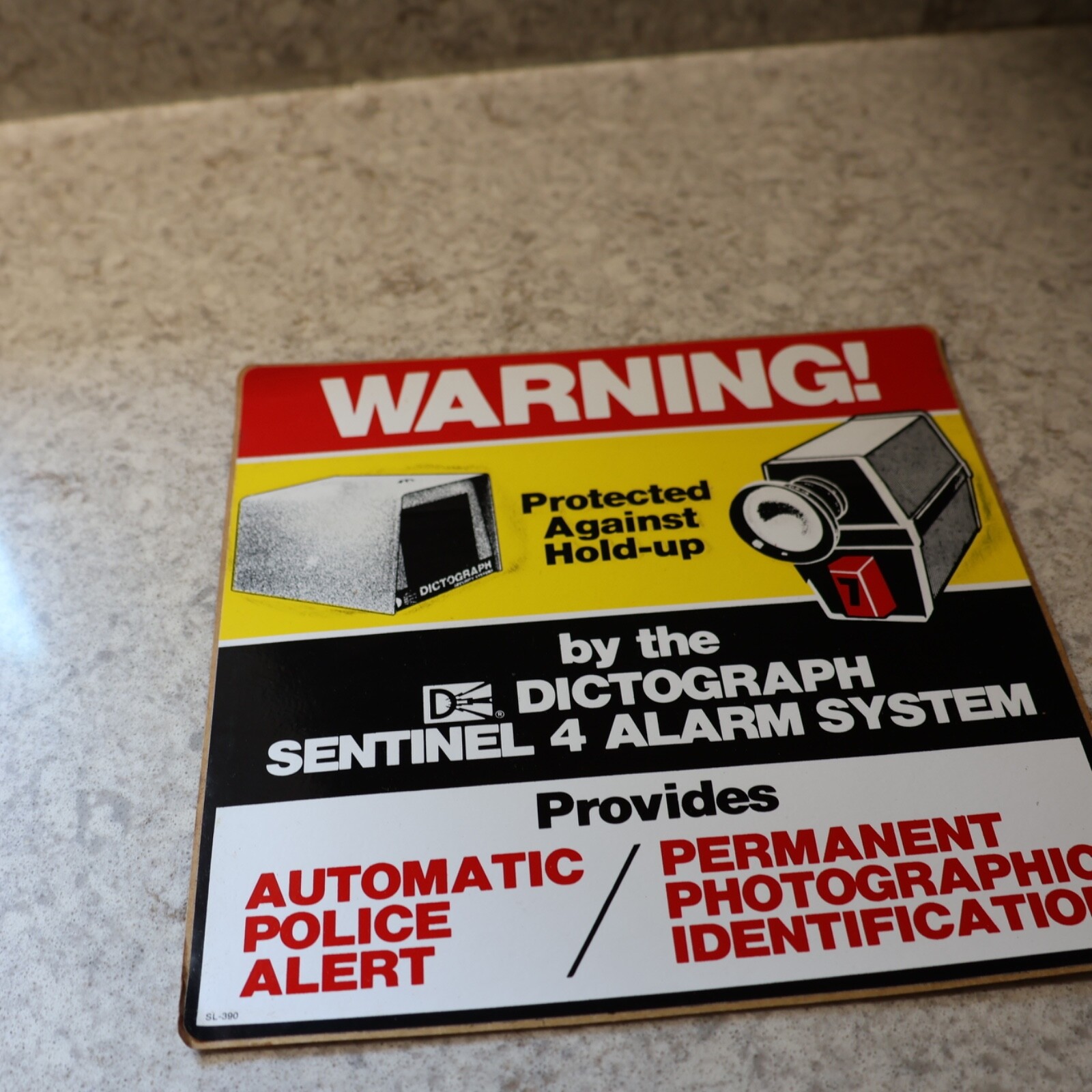 WARNING Protected by Alarm System Sticker -Safety decal sign caution 8 Inch