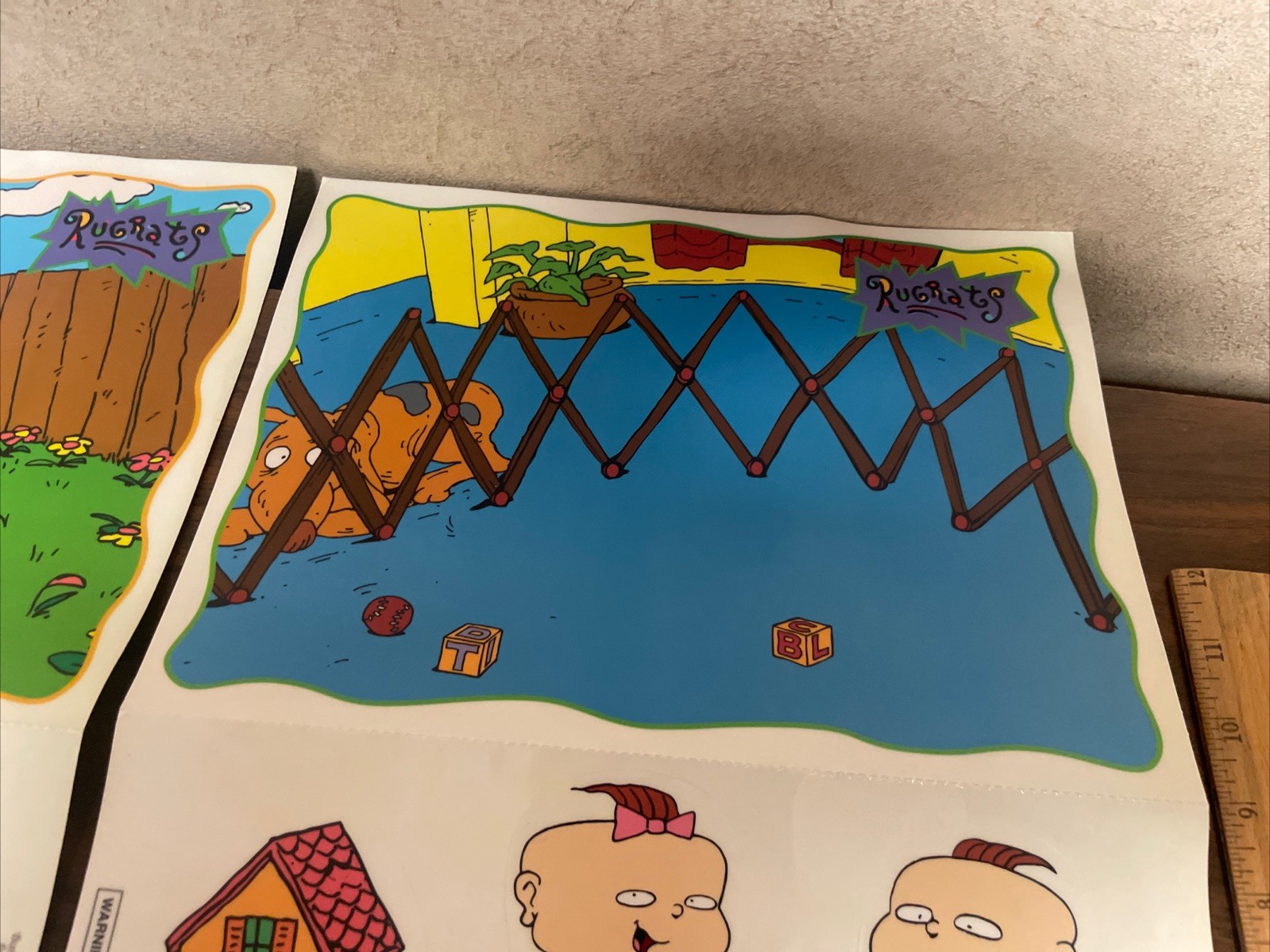 Rugrats Nickelodeon Blockbuster Cling set Or Removable Window Stick 2 Vintage