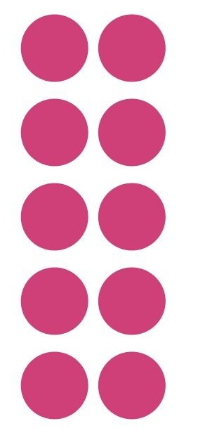 1.5" Hot Pink Round Label Dots Stickers Color Coding Inventory 1.5 Inch Dot