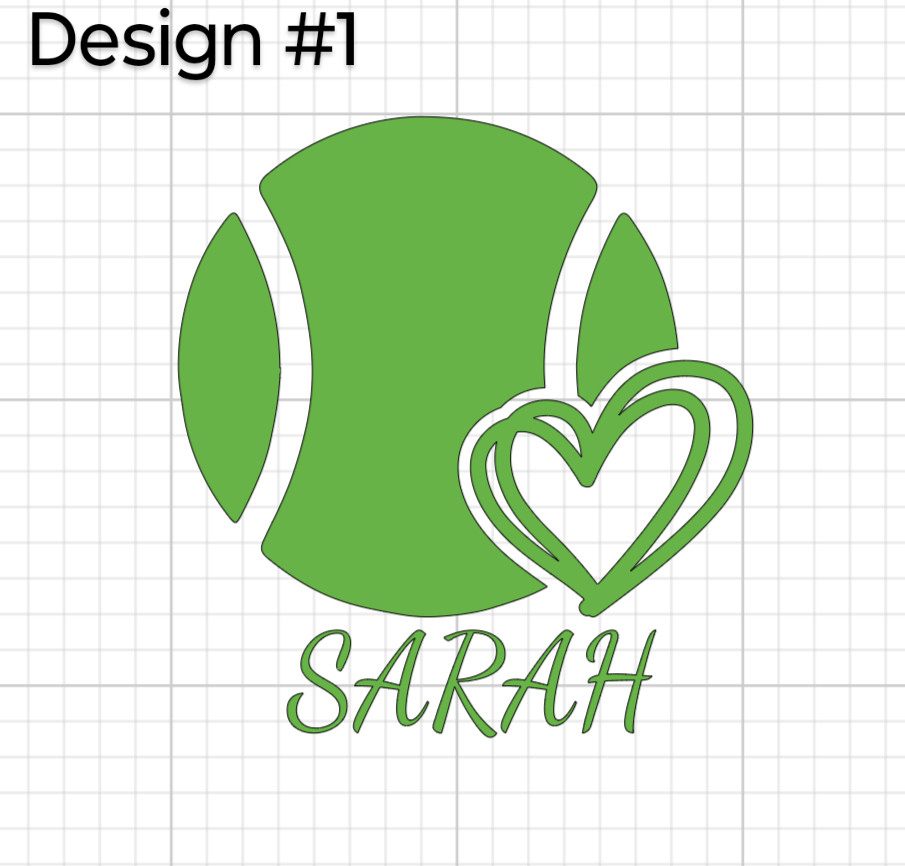 Personalized Tennis Heat Transfer Vinyl Iron On Image DIY Shirts Tote Bags