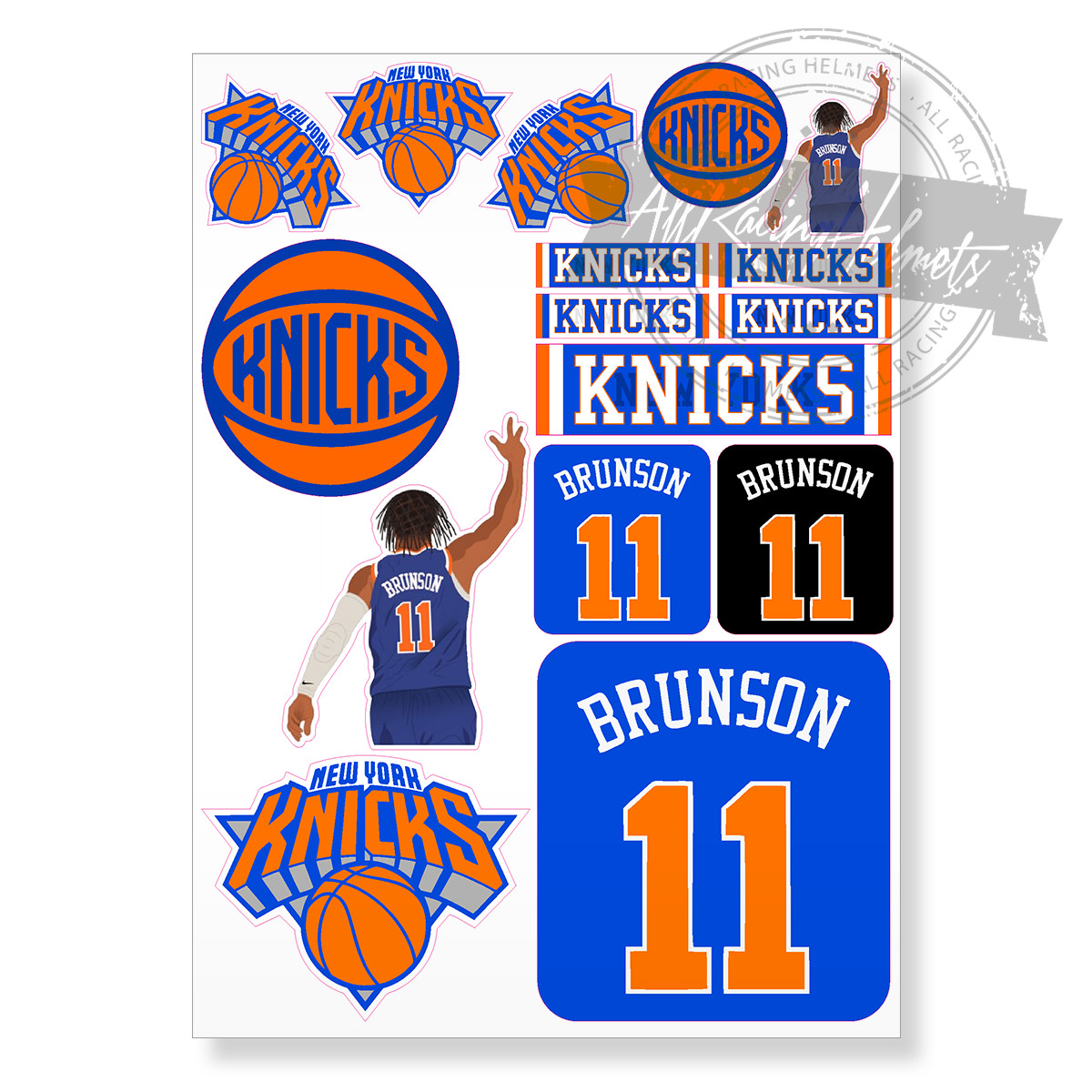 New York Knicks NBA Basketball #11 Jalen Brunson A4 Printed Vinyl Decal Sticker