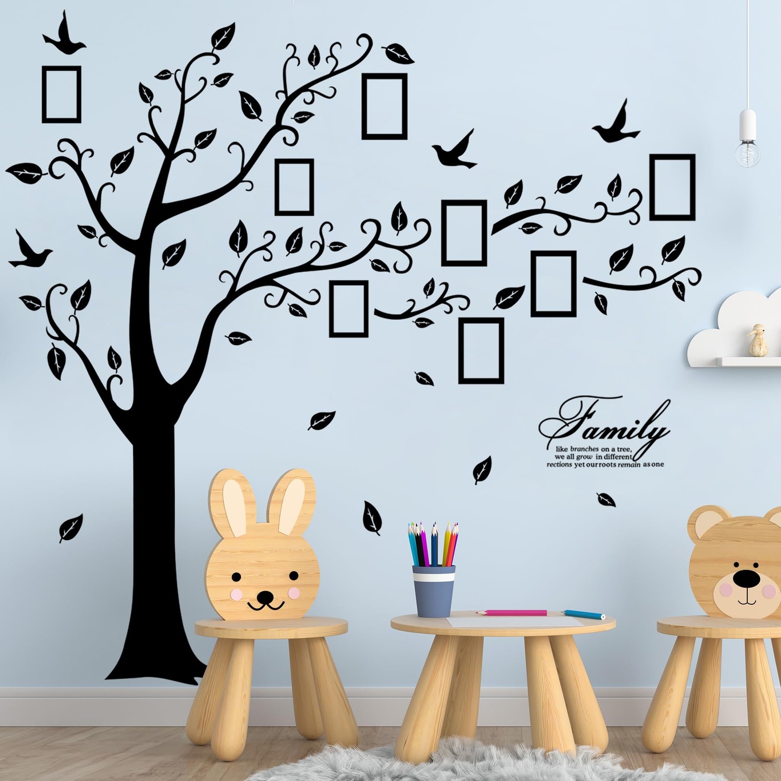 Family Tree Wall Decor Picture Frames Collage for Living Room Frame Accessories