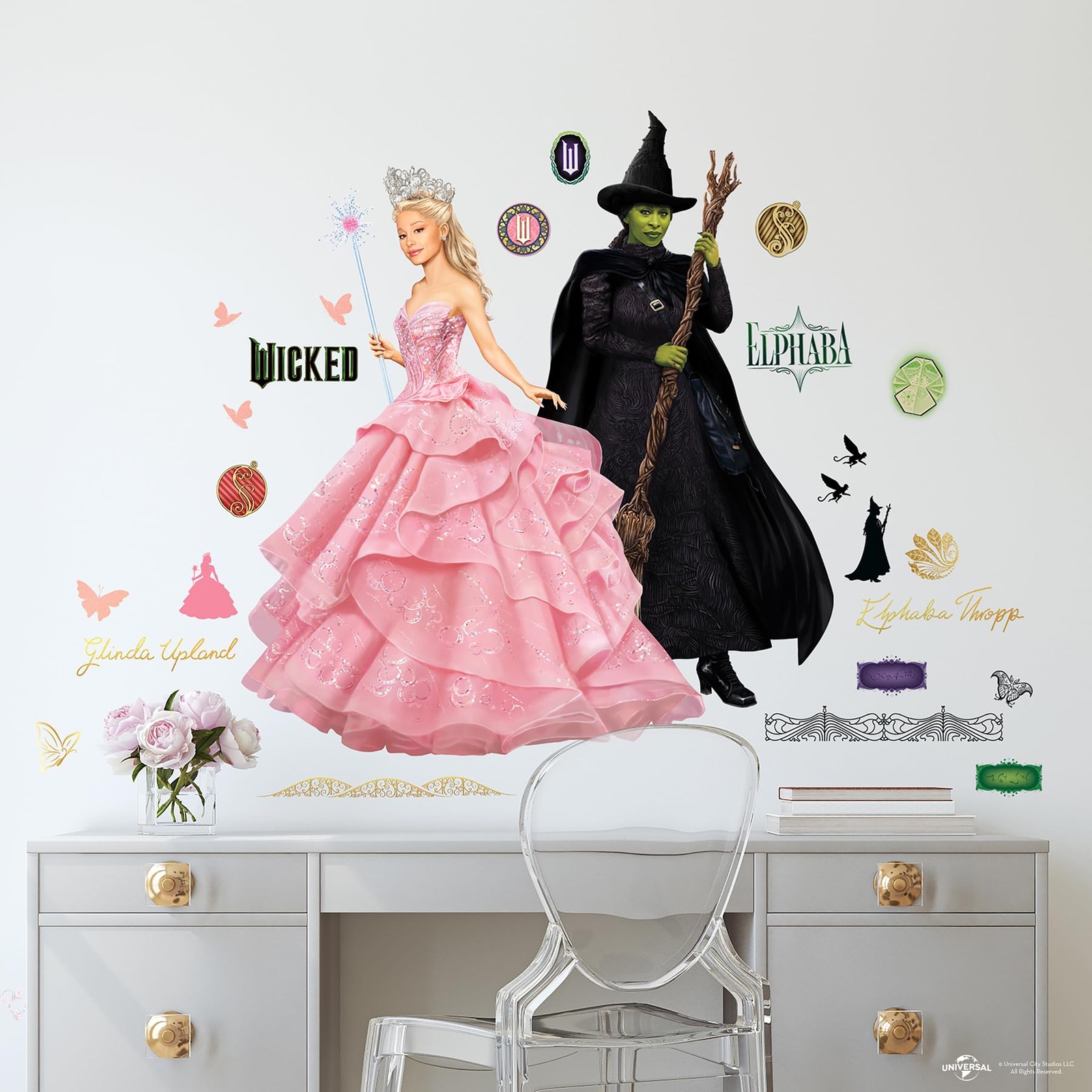Wicked Elphaba Green Wall Decals, RMK5572GM